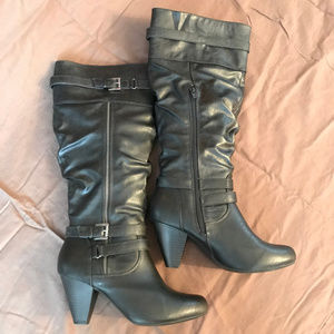 Rampage Emerynn Women's Black Leather Boot S 8.5